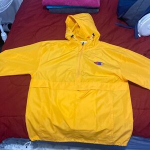 yellow champion rain jacket